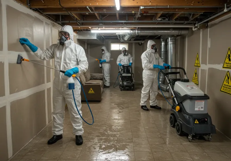 Basement Moisture Removal and Structural Drying process in Oolitic, IN